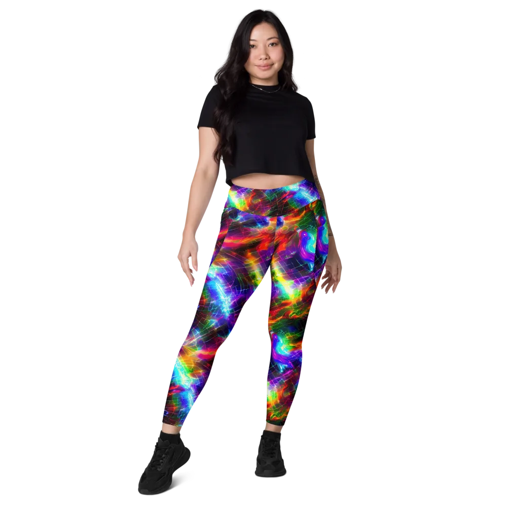 Shattered Spectrum on Leggings with Pockets — Front