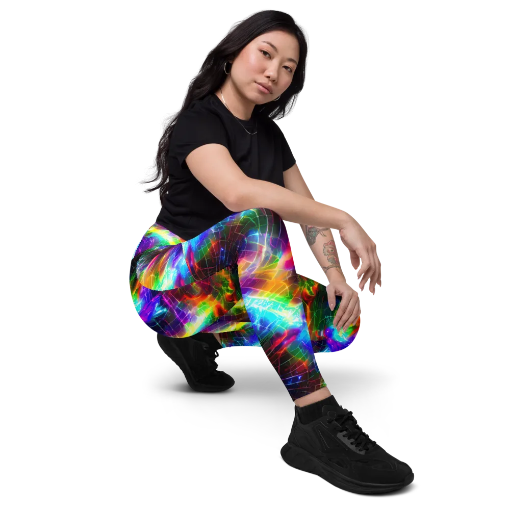 Shattered Spectrum on Leggings with Pockets — Right Front