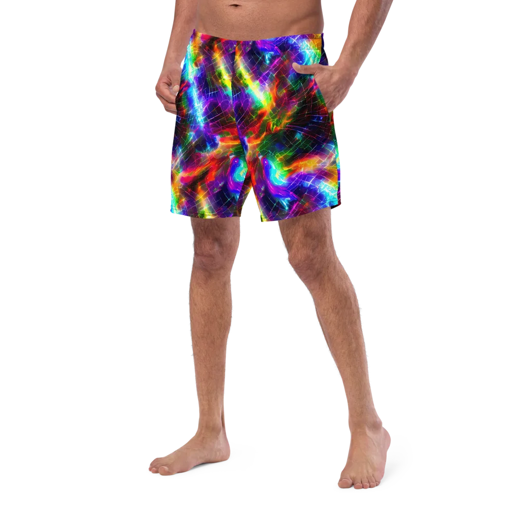 Shattered Spectrum on Swim Trunks — Left Front