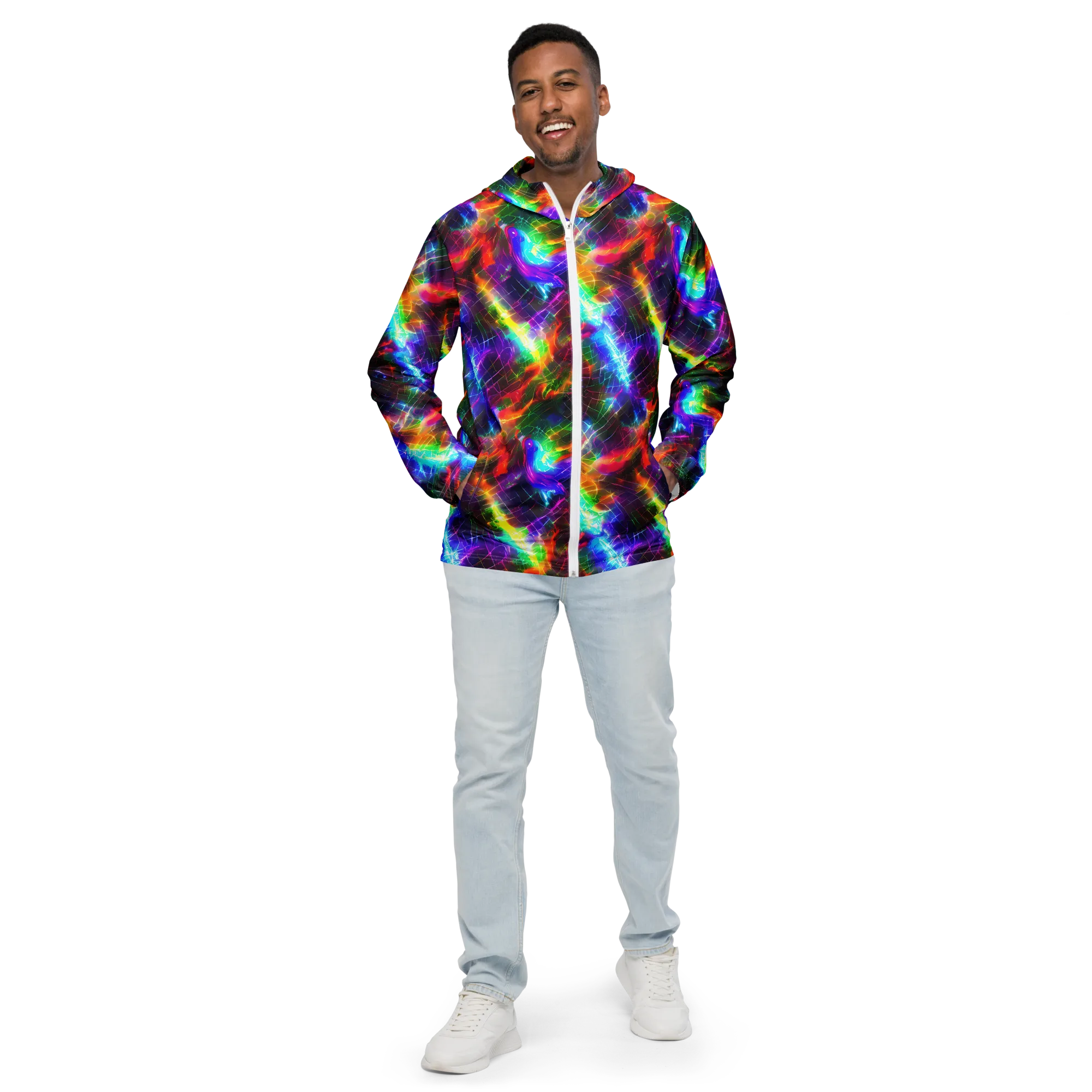 Shattered Spectrum on Men's Windbreaker — Front