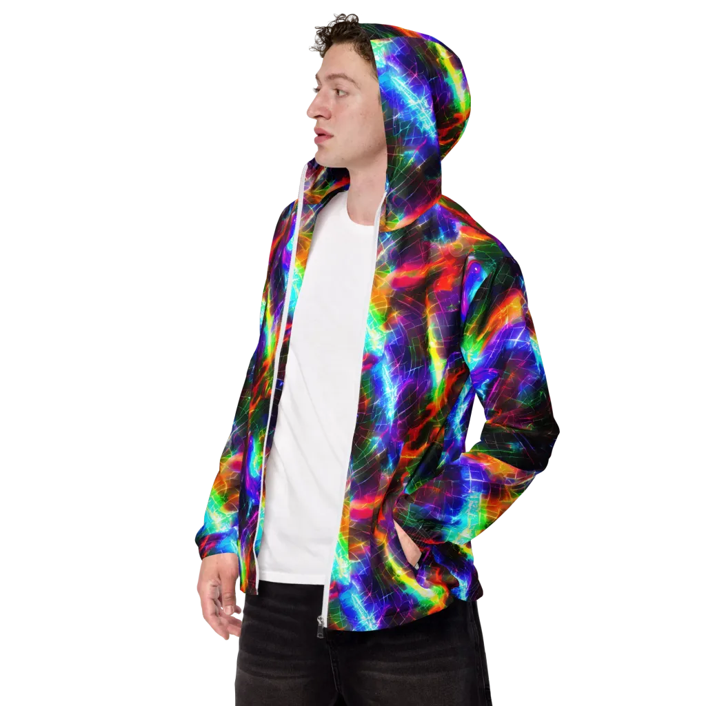Shattered Spectrum on Men's Windbreaker — Left Front