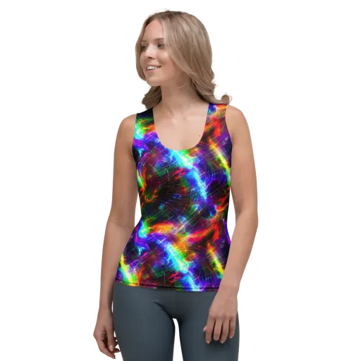 Shattered Spectrum on a Women's Tank Top