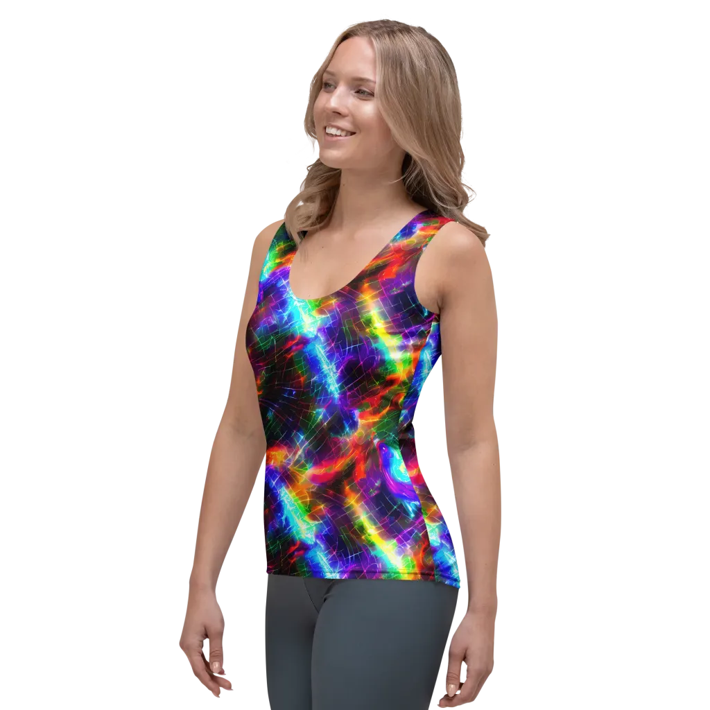 Shattered Spectrum on Women's Tank Top — Left Front