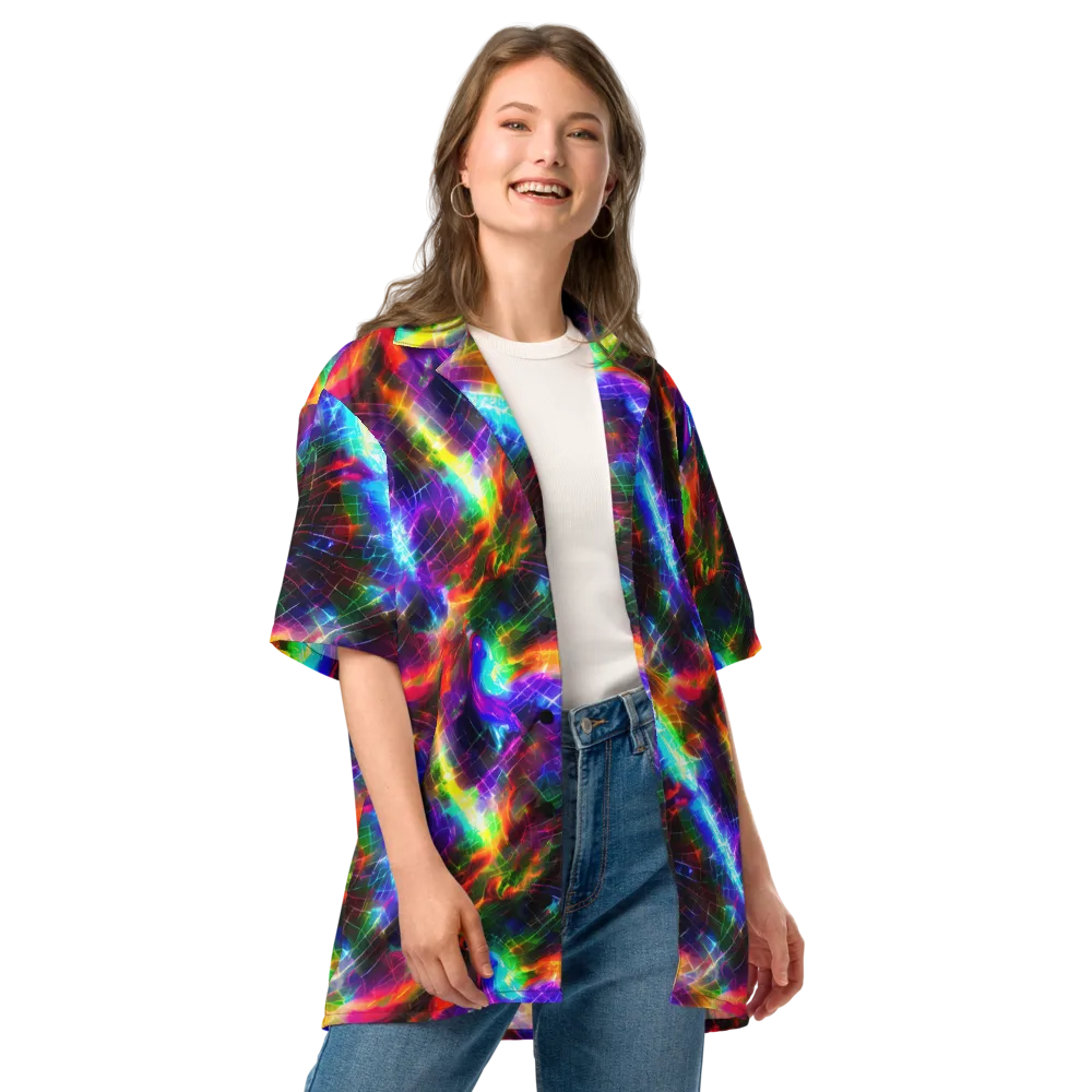 Shattered Spectrum on Button Shirt — Front