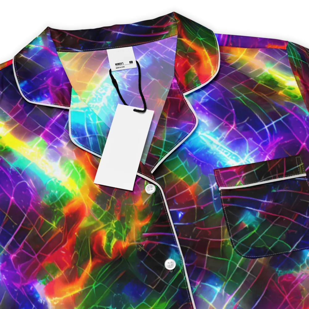 Shattered Spectrum on Women's Short Sleeve Pajama Top — Product details