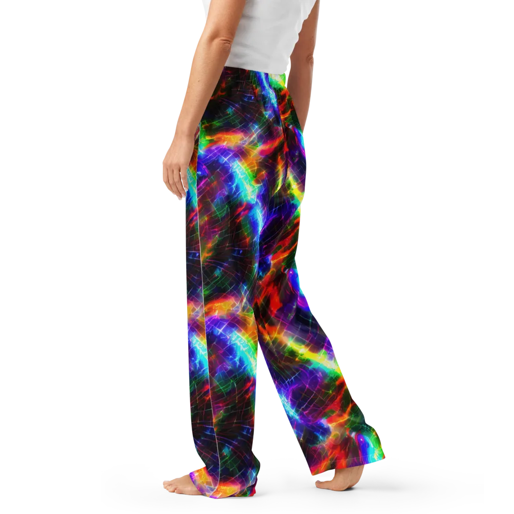 Shattered Spectrum on Women's Pajama Pants — Left