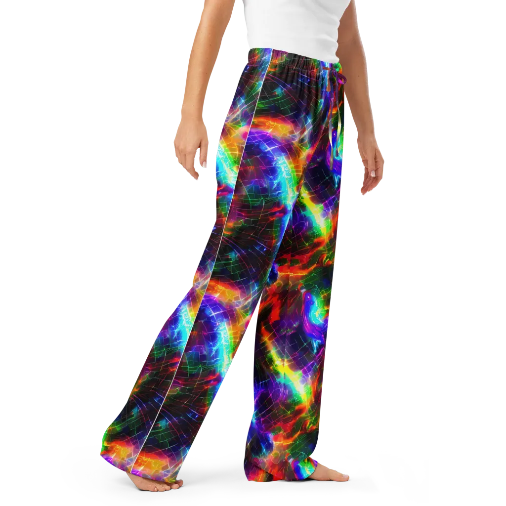 Shattered Spectrum on Women's Pajama Pants — Right Front