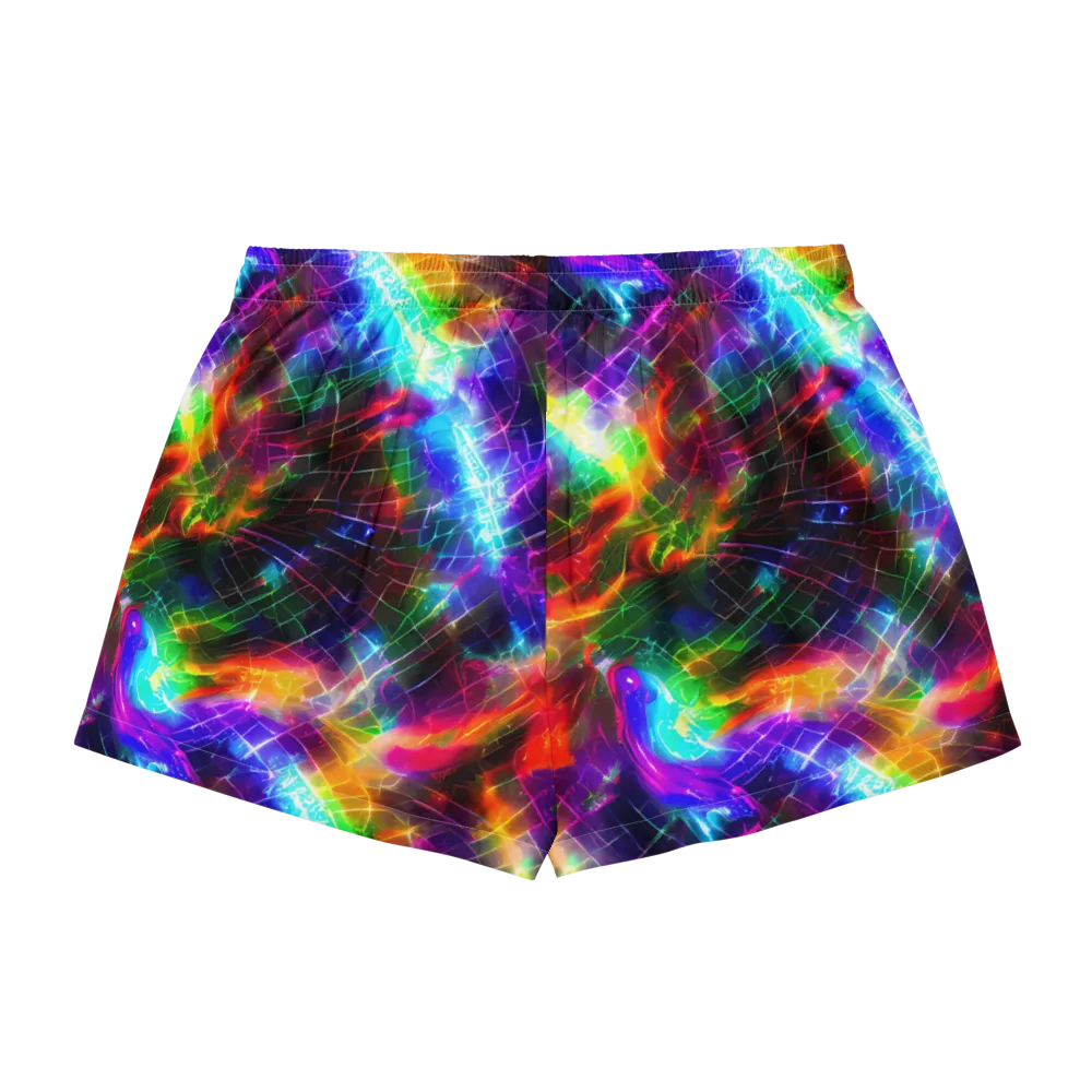 Shattered Spectrum on Women's Pajama Shorts — Back