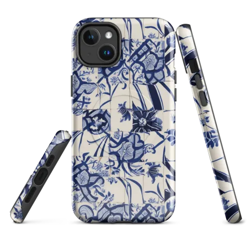 Cobalt Delft Reverie on a MagSafe Tough Case for iPhone®