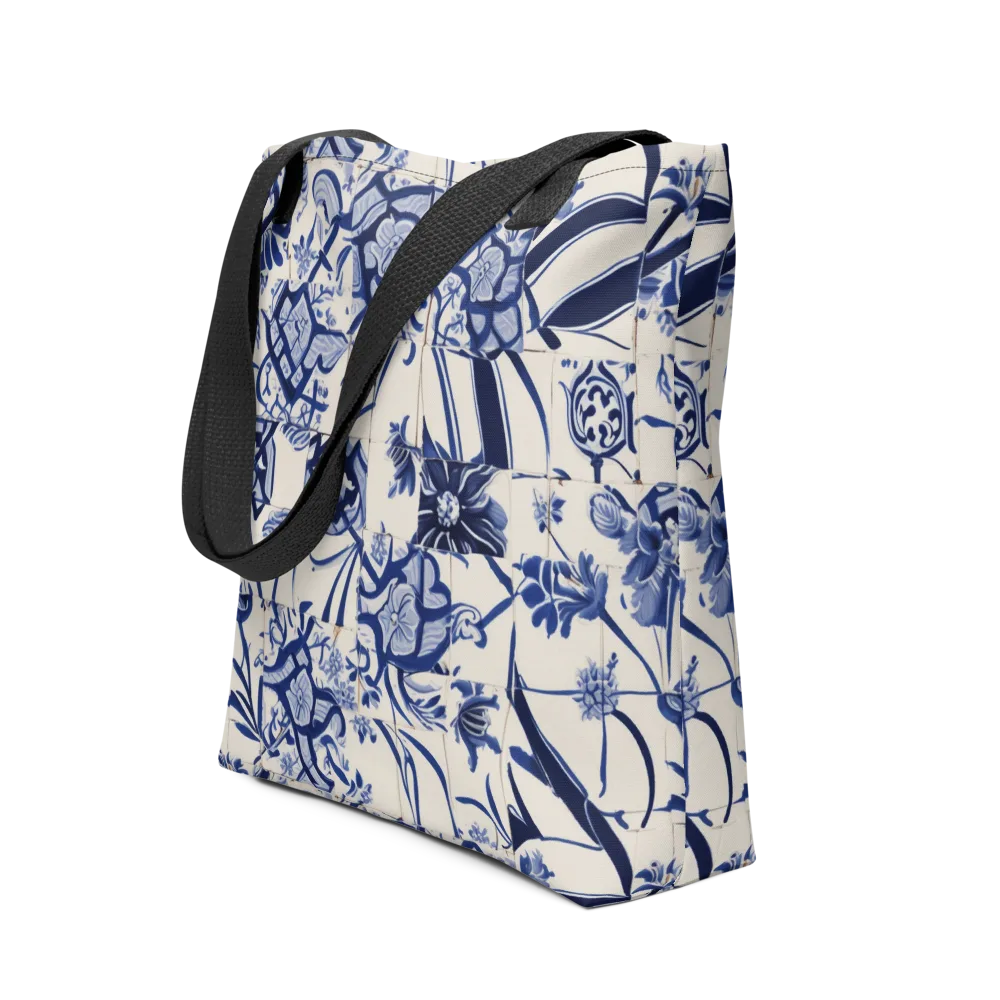 Cobalt Delft Reverie on Tote Bag — Front
