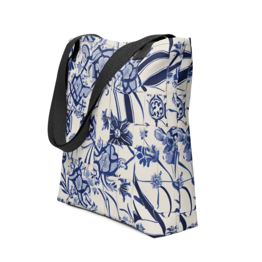 Cobalt Delft Reverie on a Tote Bag