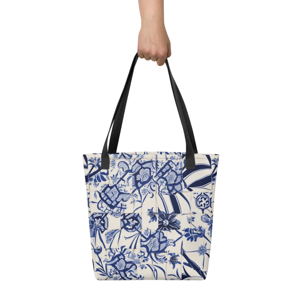 Cobalt Delft Reverie on Tote Bag — Front