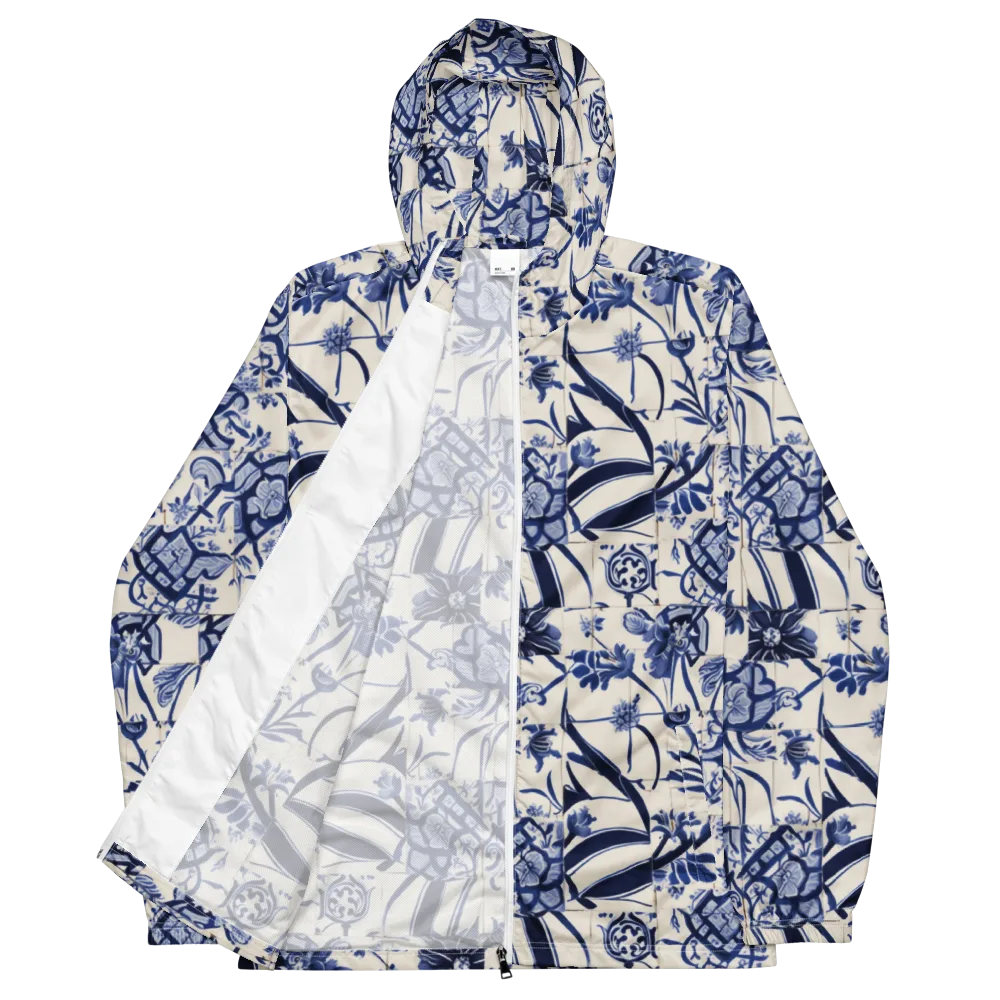 Cobalt Delft Reverie on Men's Windbreaker — Front