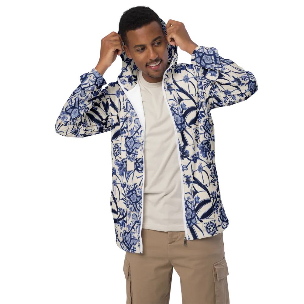 Cobalt Delft Reverie on Men's Windbreaker — Front