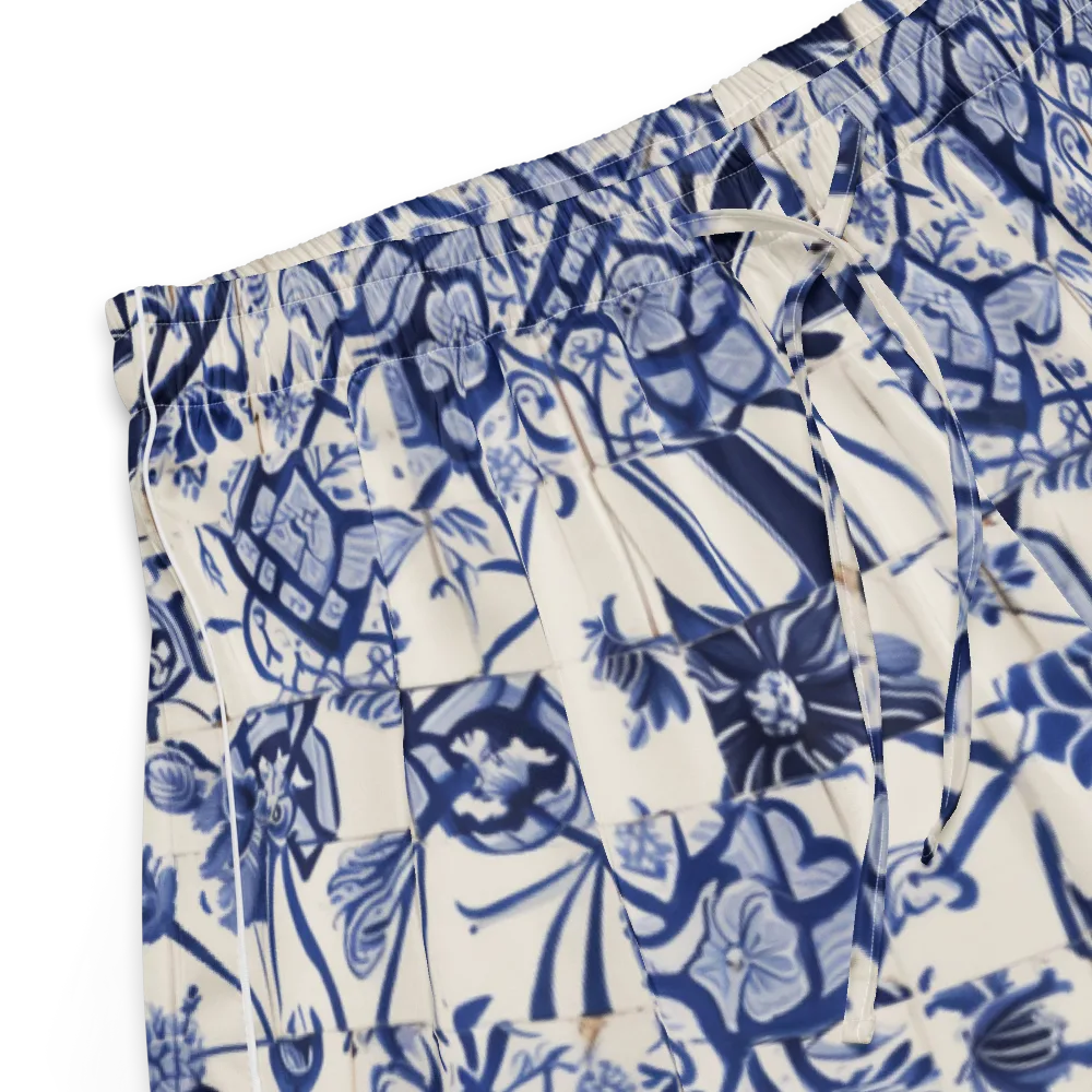 Cobalt Delft Reverie on Women's Pajama Shorts — Product details