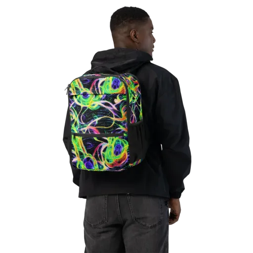 Neon Cell Garden on a Utility Backpack