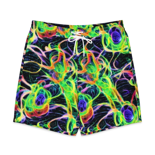 Neon Cell Garden on a Men's Board Shorts