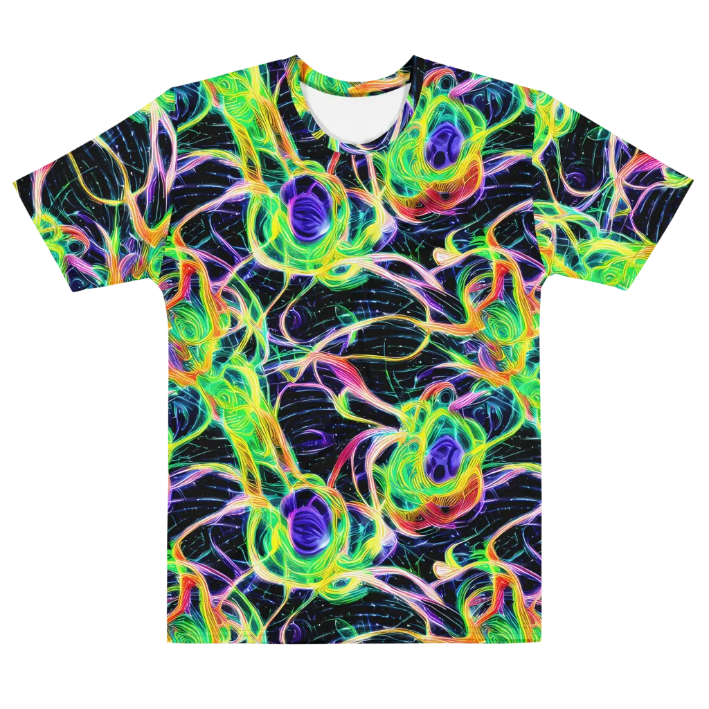 Neon Cell Garden on Men's Cotton Crew Neck T-Shirt — Front
