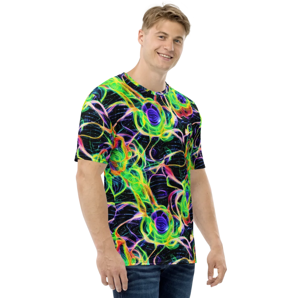 Neon Cell Garden on Men's Crew Neck T-Shirt — Right