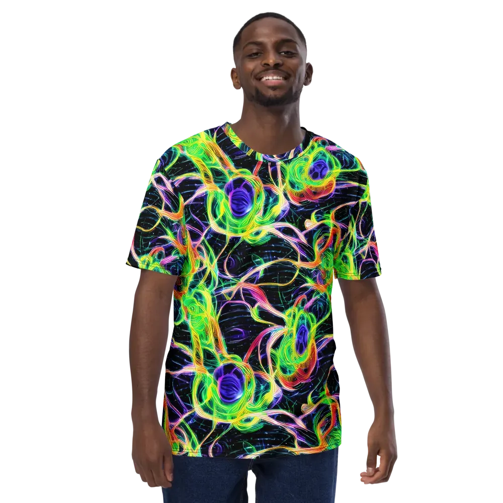 Neon Cell Garden on Men's Crew Neck T-Shirt — Front