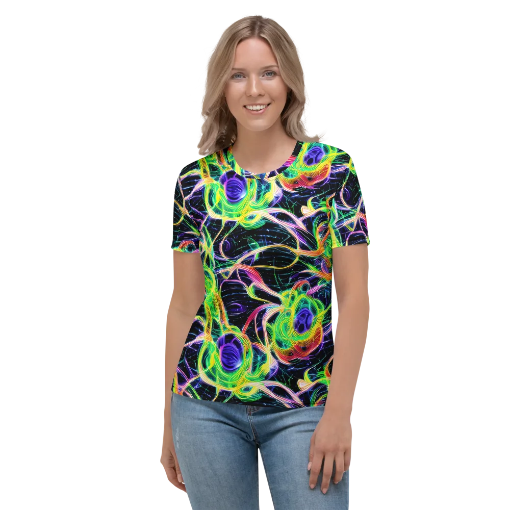 Neon Cell Garden on Women's Crew Neck T-Shirt — Front