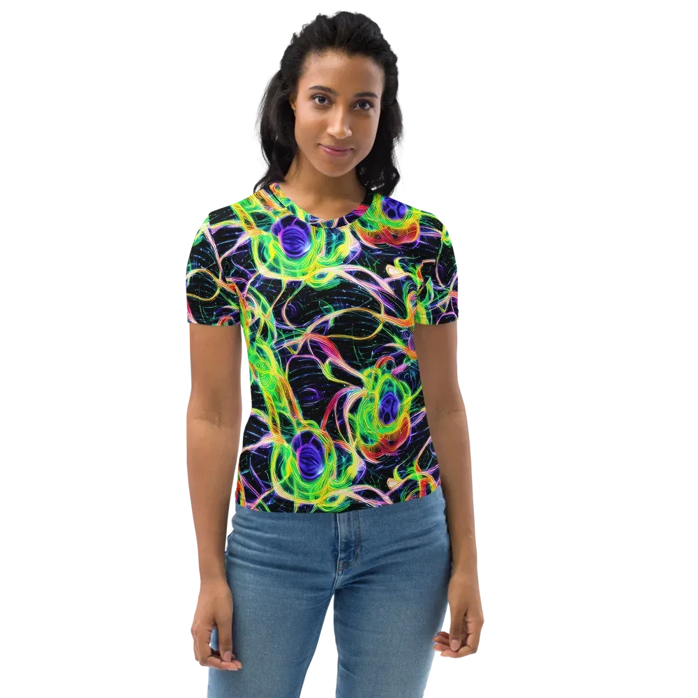 Neon Cell Garden on Women's Crew Neck T-Shirt — Front