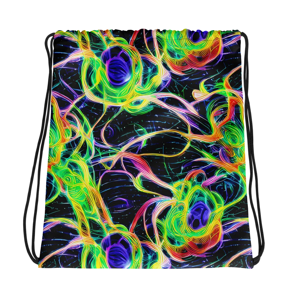 Neon Cell Garden on Drawstring Bag — Photo