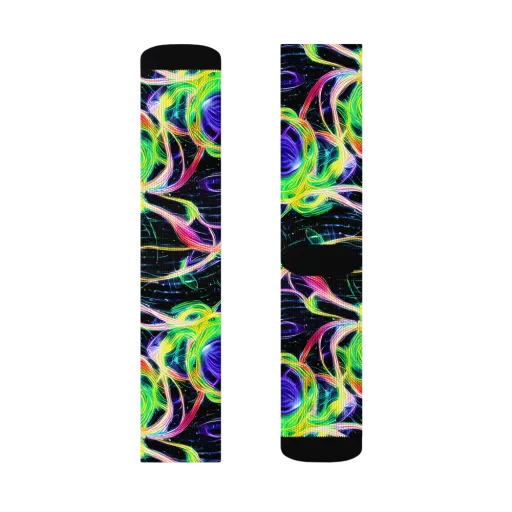 Neon Cell Garden on a Socks