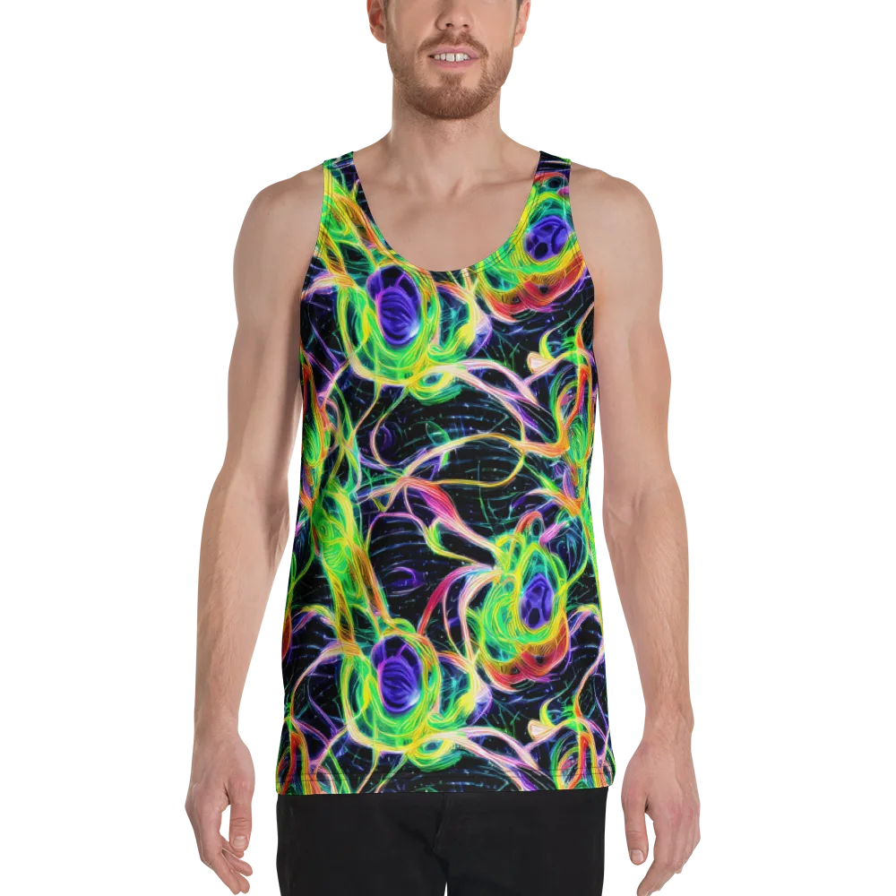 Neon Cell Garden on Men's Tank Top — Front