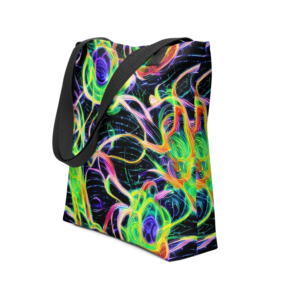 Neon Cell Garden on Tote Bag — Front