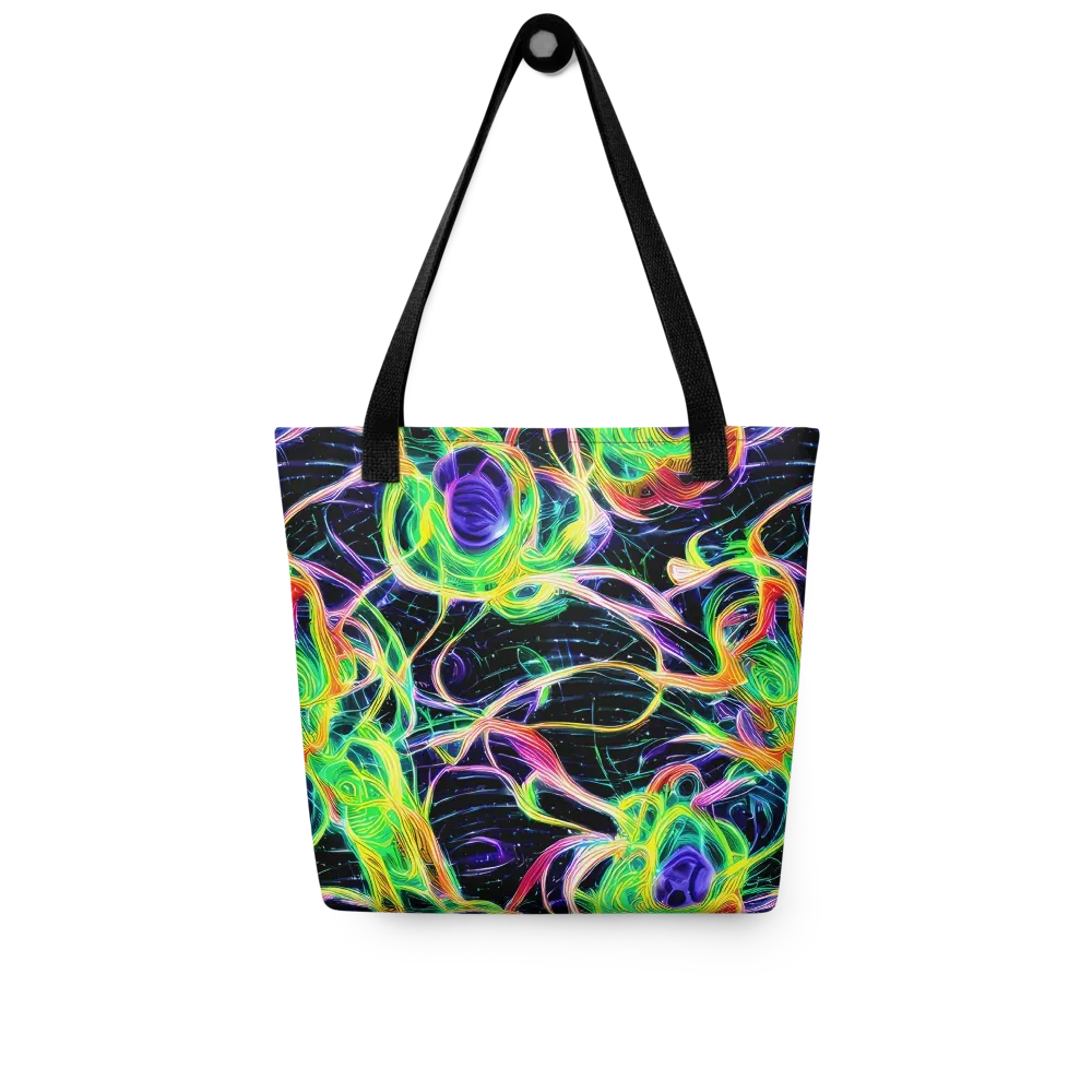 Neon Cell Garden on Tote Bag — Front