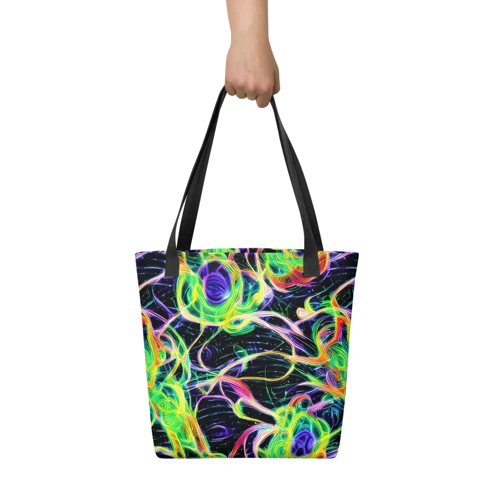 Neon Cell Garden on Tote Bag — Front