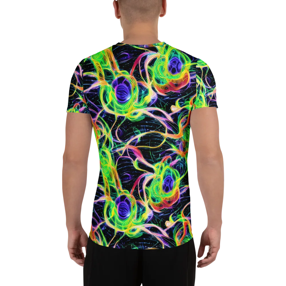 Neon Cell Garden on Men's Athletic T-Shirt — Back