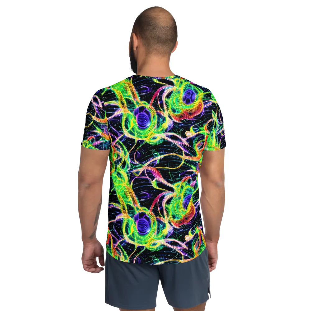 Neon Cell Garden on Men's Athletic T-Shirt — Back
