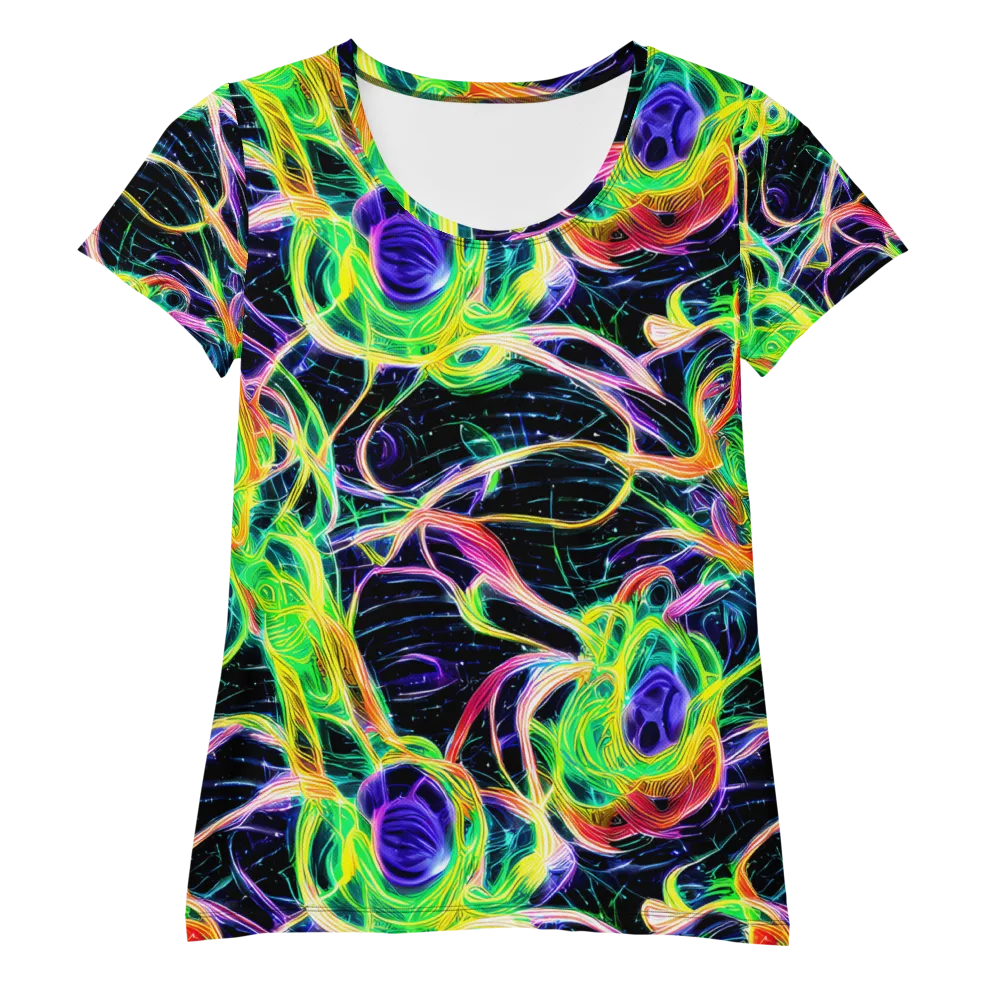 Neon Cell Garden on Women's Athletic T-Shirt — Front