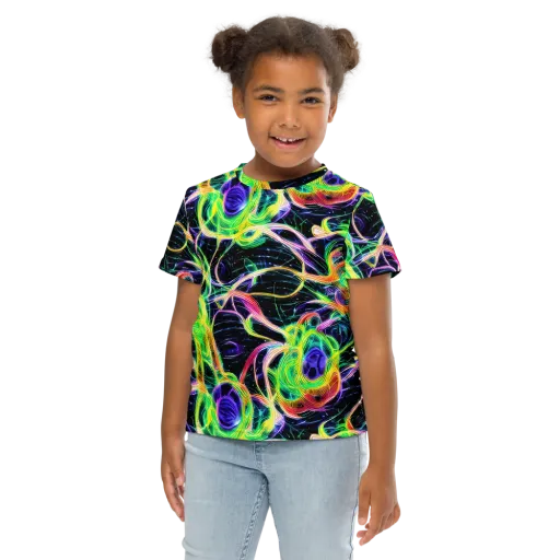 Neon Cell Garden on a Kids Crew Neck T-Shirt