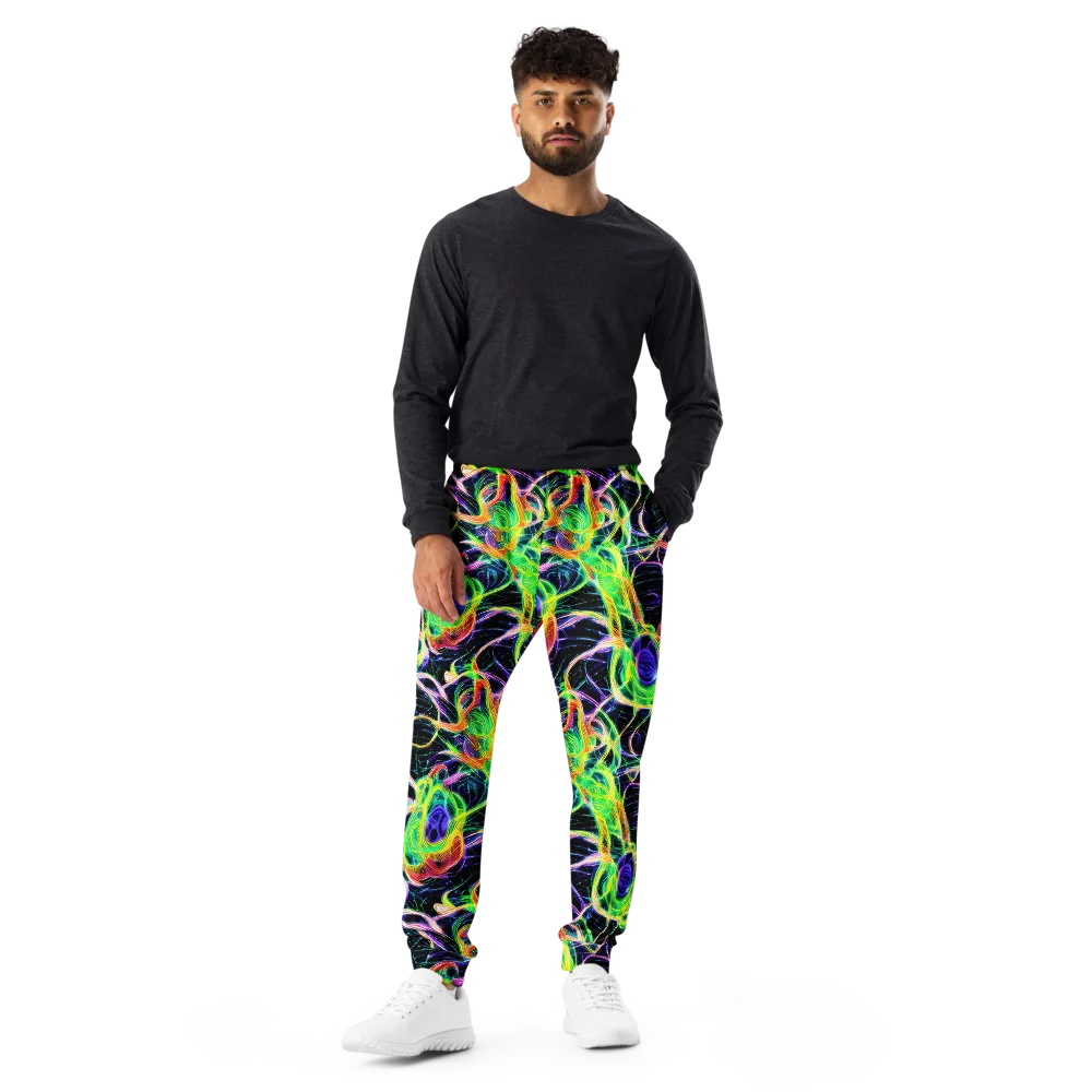 Neon Cell Garden on Men's Joggers — Front