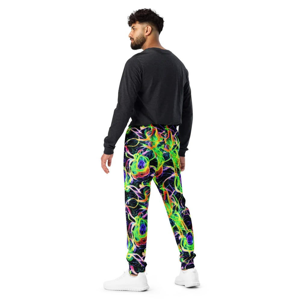 Neon Cell Garden on Men's Joggers — Back