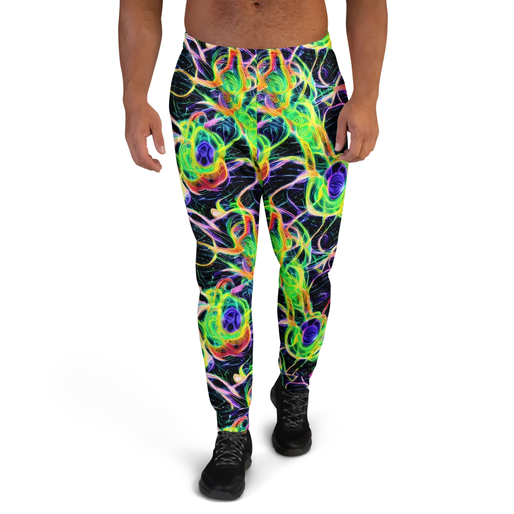 Neon Cell Garden on Men's Joggers — Front
