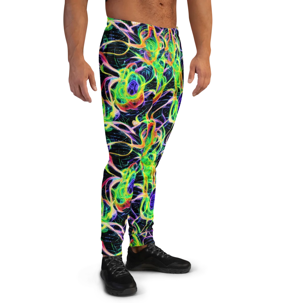 Neon Cell Garden on Men's Joggers — Right