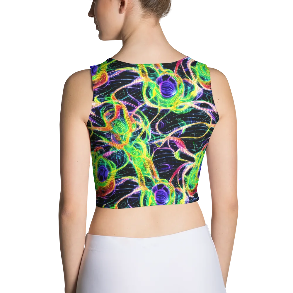 Neon Cell Garden on Crop Top — Back