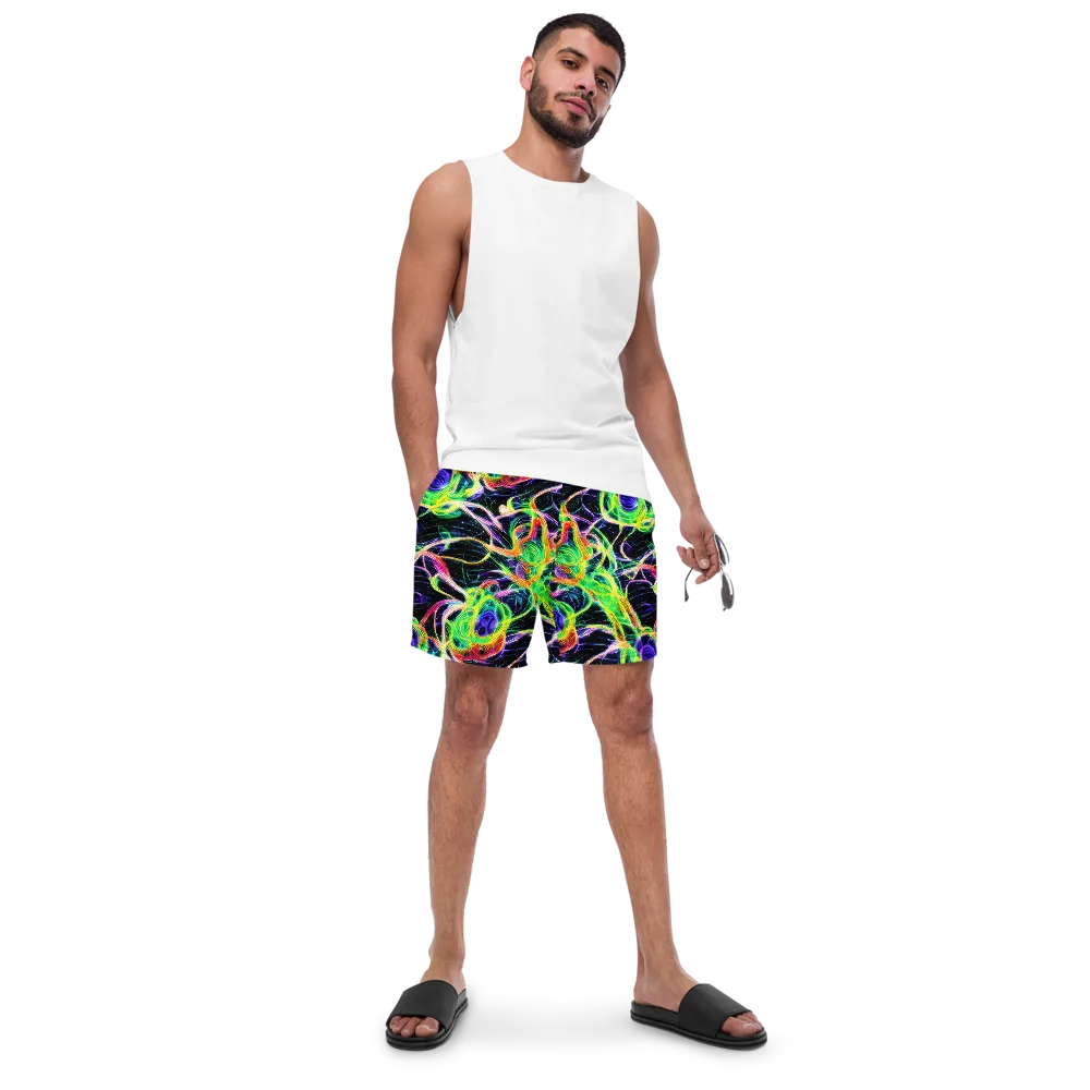 Neon Cell Garden on Swim Trunks — Front