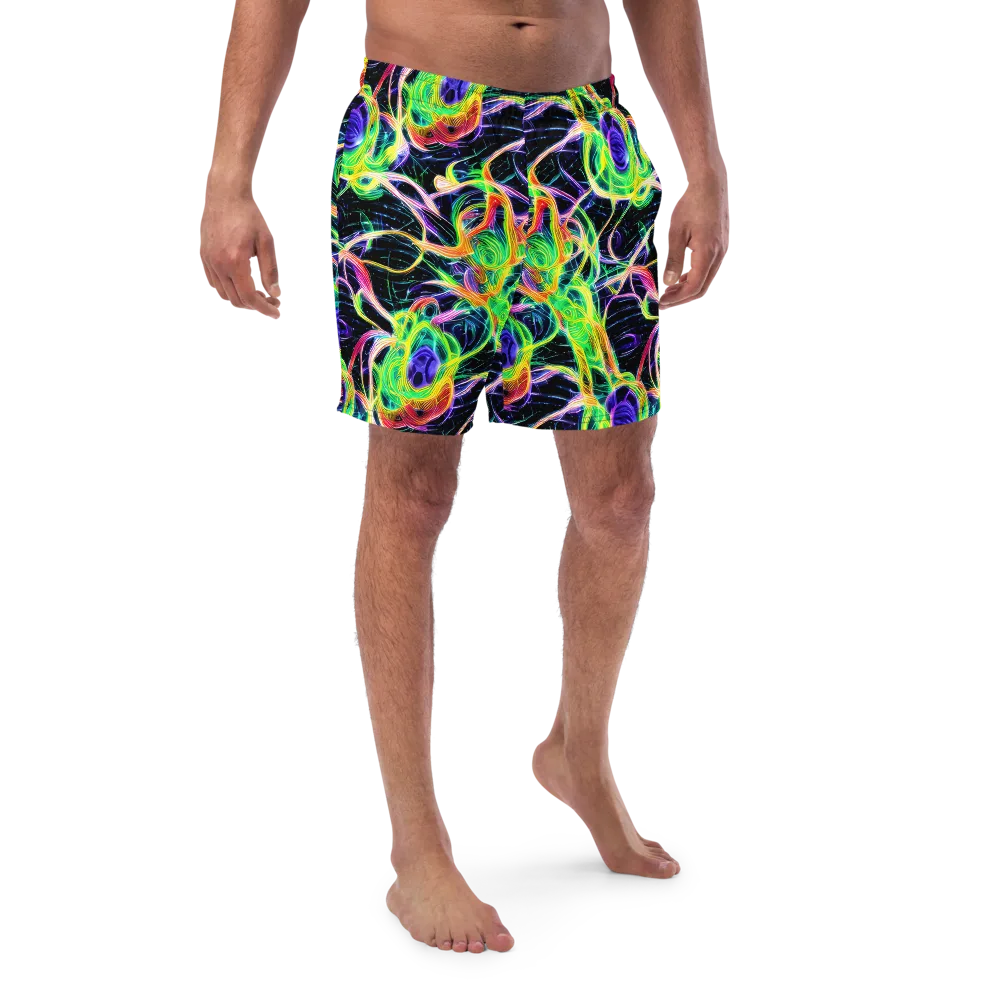 Neon Cell Garden on Swim Trunks — Front