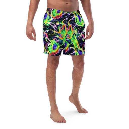 Neon Cell Garden on a Swim Trunks