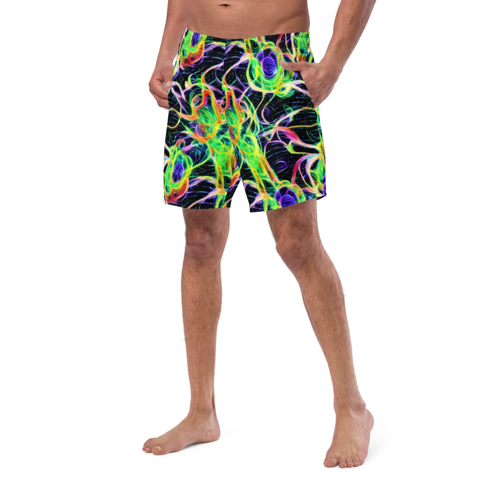 Neon Cell Garden on Swim Trunks — Left Front