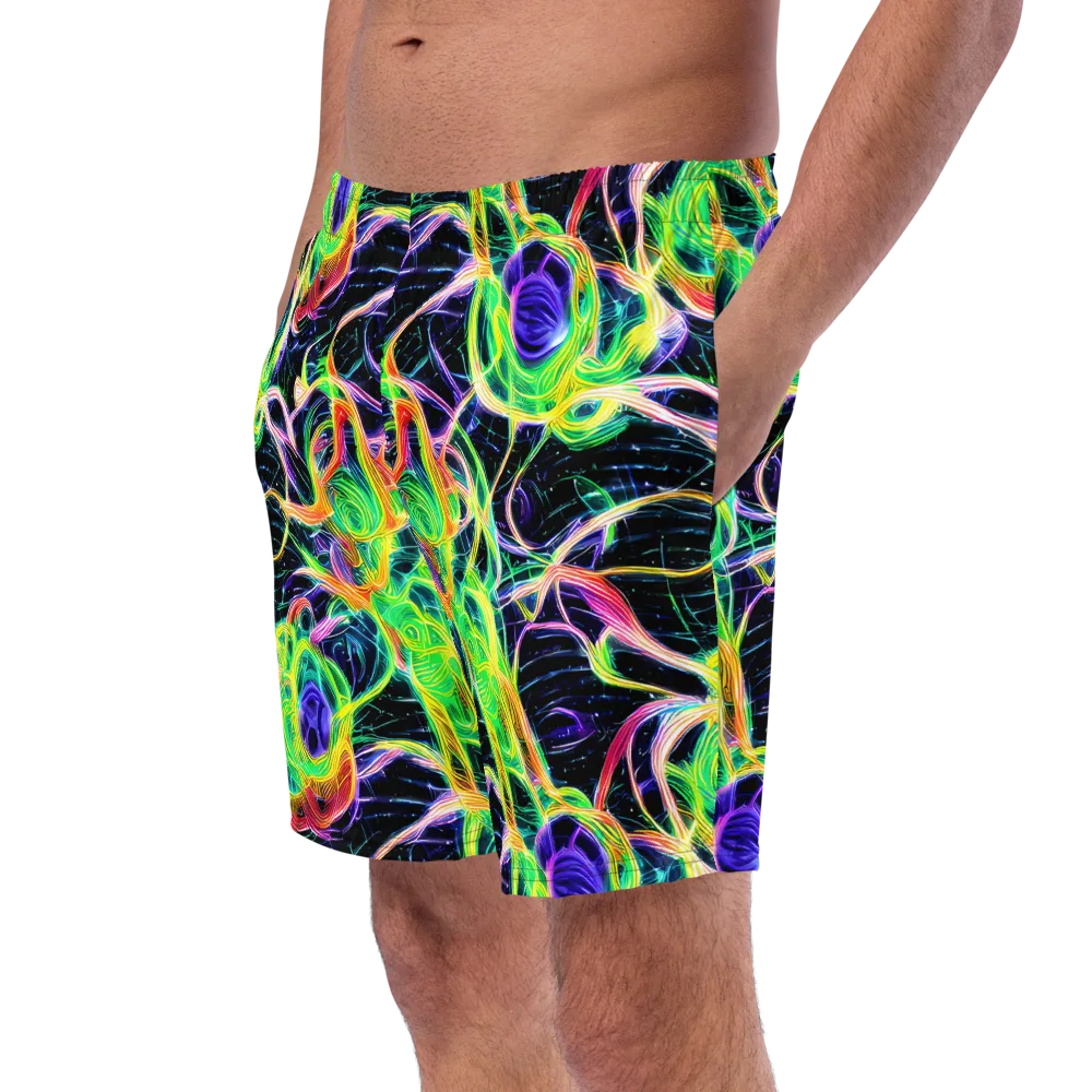 Neon Cell Garden on Swim Trunks — Left Front