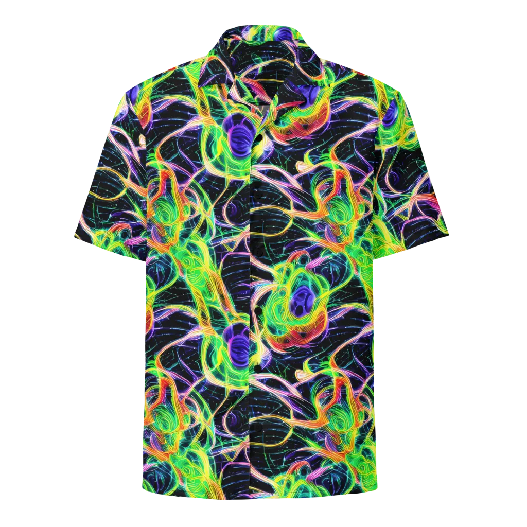 Neon Cell Garden on Button Shirt — Front