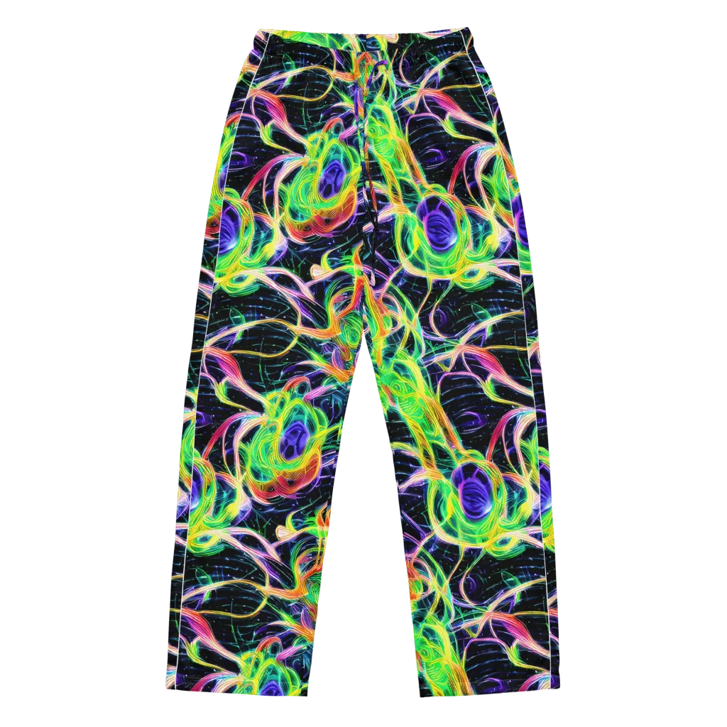 Neon Cell Garden on Women's Pajama Pants — Front