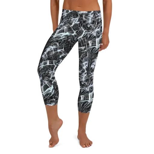 Silver Static on a Capri Leggings