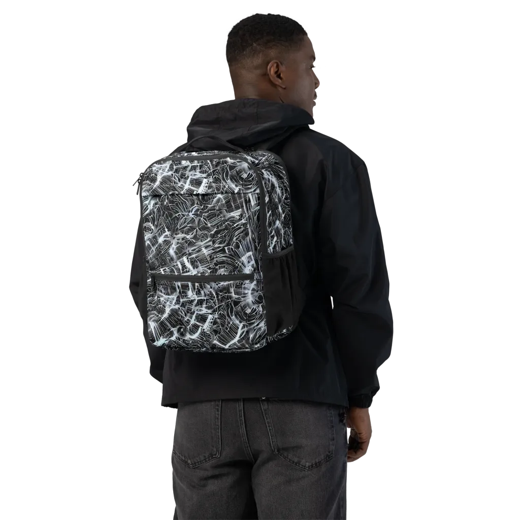 Silver Static on Utility Backpack — Back